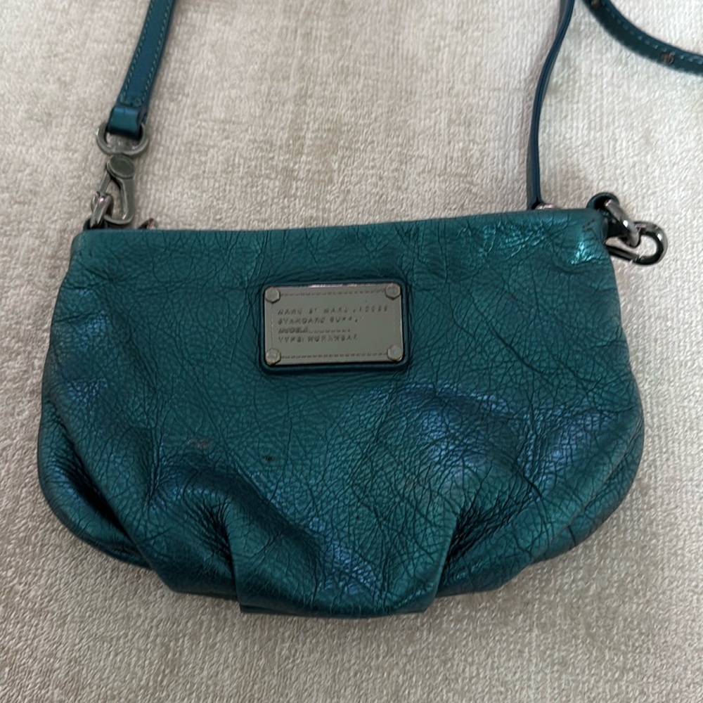 Marc by Marc Jacobs Blue metallic Leather Crossbody Bag